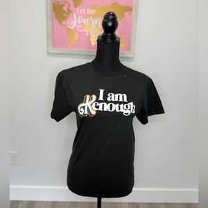 Barbie the Movie “I am Kenough” Black Short Sleeve T-Shirt (M)